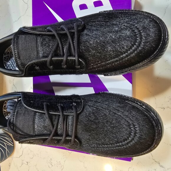 NIKE SB Zoom Janoski OG+ Skate HF3060-001 Triple Black Pony Hair 2025 MENS 10 - Picture 4 of 10